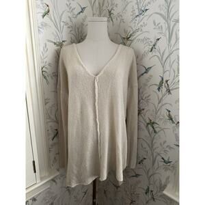 LUSH Women's Oversized V-Neck Pullover Sweater Size M/L